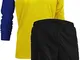 HS F15 Fairplay, Kit Portiere Corto Unisex – Adulto, Giallo/Bianco/Blu Navy/Nero, 2XL