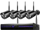 REIGY 3MP Kit Videosorveglianza Wifi Esterno con Registra Audio, Sistema di Sicurezza Senz...
