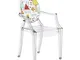 Kartell Lou Lou Ghost, Sedia per Bambini, Disegno Casa, 37 x 39 x 63 cm