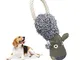 Relaxdays Lupo Giocattolo per Cani, Peluche, con Squeak, per Cani Medi & Piccoli, da Morde...