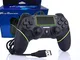 Intckwan Controller Cablato per PS-4 / PS-4 Slim/PS-4 Pro e PC(Win7/8/10), Joystick Gamepa...