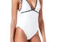 Calvin Klein Costume da Bagno Donna Moderno, Bianco (PVH Classic White), M