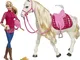 Barbie- Cavallo dei Sogni, Cammina, Risponde alle Azioni e al Tocco, FRV36