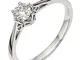 G&S Diamonds - Anello di fidanzamento con diamante da 1/4 kt, Oro bianco, 50 (15.9), cod....