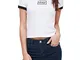 OBEY Typewriter T-Shirt Donna Bianca 22118W189 (M, Bianco)