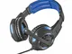 Trust Gaming GXT 350 Cuffie Gaming USB, Surround 7.1, Illuminate, Nero/Blu