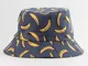 QQSA Cappellino di Uomini Donne Estate Secchio cap Banana PrintHip Hop Pesca Pescatore Cap...