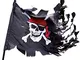 P' tit Clown 29400 Bandiera Pirata strappata – 70 x 100 cm – nero