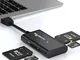 Rocketek USB 3.0 Lettore di Schede SD Micro SD/TF, 4 in 1 USB Lettore Schede di Memoria SD...