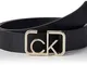 Calvin Klein Ck Signature 3cm Belt Ep Cintura, Nero (Black Bax), Medium (Taglia Produttore...