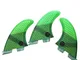 UPSURF Tavola da Surf FCS II Pinne G5/G7 Thruster Set Favo + Fibra di Vetro (Verde G7)