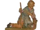 euromarchi Statuetta Presepe Pastore in Ginocchio Personaggio 30 cm Pastore in Resina