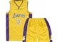 BCGG® Maglia # 23 Lebron James Lakers Tank, Divisa da Basket da Bambino Stelle Top, Abbigl...