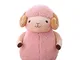 Carino Peluche pecorella Bambola Capra Vicuna (Color : Pink, Size : 30cm)