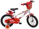 giordanoshop Bicicletta per Bambino 14" 2 Freni Denver Teen Monster Bianca