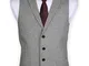 Ruth&Boaz 2Pockets 4Buttons Wool Herringbone/Tweed Tailored Collar Suit Waistcoat (L, Twee...