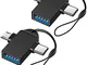 Adattatore 2 in 1 Micro USB/USB-C a USB 3.0 Femmina (2 Pezzi), Seminer Adattatore da USB T...