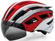 FUNWICT Casco Bici per Uomo Donna Casco Bici da Corsa con Luce LED Occhiali Magnetici Stac...