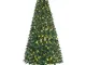 HOMCOM Albero di Natale Artificiale Luminoso 225cm con 450 Luci LED Bianche e 1146 Rami, B...