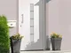 vidaXL Porta d'Ingresso in Alluminio e PVC Bianco 100x210 cm