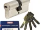 Abus EC660 Doppia Lunghezza (a/B) 30 / 60mm (C = 90 mm) con 5 Chiave, con Scheda