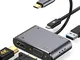 HOTUCG USB C Hub Adapter, Adattatore USB C con 4K HDMI, 1080P VGA, USB 3.0, Tipo C 87W PD,...