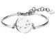 Bracciale rigido donna in acciaio con centrale ACQUARIO con swarovski BROSWAY BHK21