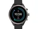 Fossil Orologio Digitale Nero Donna con Cinturino in Silicone FTW6024