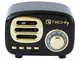 Techly Speaker Bluetooth Retro' nero/oro