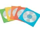 Fellowes 9068901 Buste per CD, in Carta, Confezione da 50 Pezzi, Colori Assortiti
