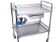 KALO Carrello Portapacchi Carrello in Acciaio Inox, Carrello in Acciaio Inox con cassetti-...