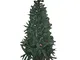 Albero di Natale con Tronco in Legno Artificiale Verde con pigne folto cm 180 210 230 Deco...