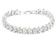 Ruluti di Matrimonio Bracciali Bracciale Tennis Taglio Rotondo Diamante Braccialetto di Cr...