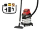 einhell TC-VC 18/20 Li S - Solo Aspiratutto a Batteria, Bidone in Acciaio, 20 L, 18 V, Ros...