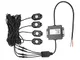 CARALL Kit Mini RGB Rock Light Bluetooth APP Sensore Musica 12V 24V IP68 Sottoscocca Compa...