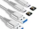 Cavo USB Type C Ricarica Veloce 2M 2 Metri,Cavetto Caricabatterie Tipo C per Samsung S10 S...