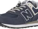 New Balance 574, Scarpe da Ginnastica Unisex-Bambini, Blu (Navy), 37 EU