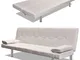 Festnight Adjustable Bed Sofa with Two Pillows Divano Letto Regolabile in Ecopelle/Similpe...