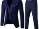 BaZhaHei Uomo Top,3Pcs Set Giacca da Uomo in Blazer Casual o Formale Blazer Moda Uomo Slim...