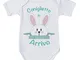 Fupies Body Neonato Personalizzato con Nome Coniglietto in Arrivo, 3 Mesi, Giromanica