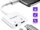 USB C a 3,5 mm Adattatore di PD Ricarica e Audio per Cuffie Type C 4 in1 Jack per Samsung...