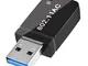 iAmotus Adattatore WiFi, USB 3.0 AC 1200Mbps Mini Dongle Dual Band Portatile Wireless Adap...