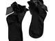 Bodhi2000 - Calzini da donna alla caviglia, traspiranti, con fiocco nero e nero. Taglia un...