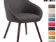 CLP Sedia Visitatore Design Hamburg In Stoffa I Poltroncina Imbottita Soggiorno Con Schien...