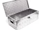 Baule in alluminio portattrezzi Cassa Box per attrezzi utensili 76x32x24,5cm