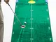 Best Track Allenamento golf tappetino, Verde, 3,20 m x 75 cm, set di cunei 2 pezzi