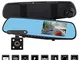 HaoYiShang Videocamera Full HD 1080p per auto, registrazione fronte e retro – dashcam con...