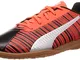 Puma One 5.4 It Jr', Scarpe da Calcetto Indoor Unisex-Bambini, Nero Black-Nrgy Red Aged Si...