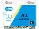 KMC Narrow, Catena Stretta K1 Unisex-Adulto, Argento, 100 Link