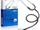 AIESI® Stetoscopio Professionale a testa piatta per adulti colore nero DOCTOR SCOPE, Garan...